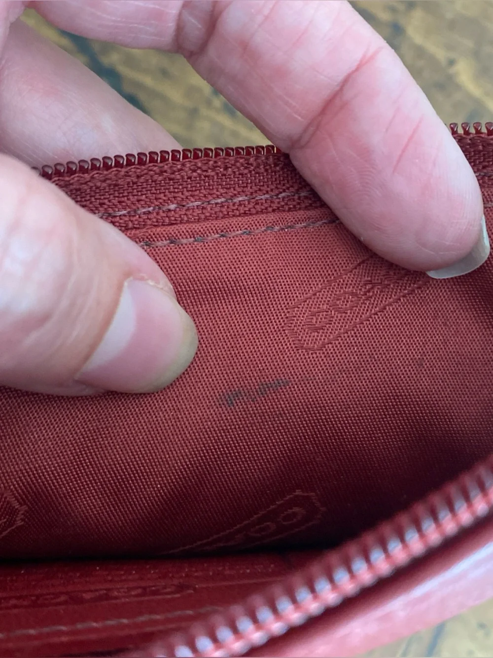 Vintage Coach Red Leather Clutch Wallet with Hangtag